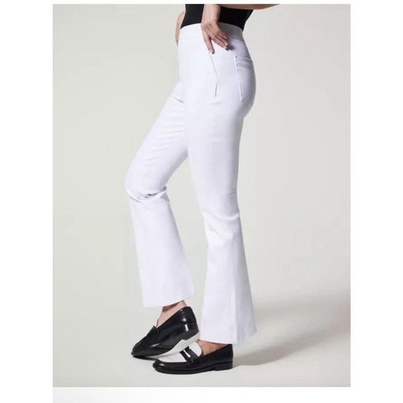 Spanx Women’s On-the-Go Kick Flare Pull On Pant White Stretch XL Tall NWT $148 - Picture 4 of 16
